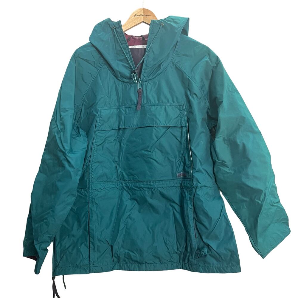 Vintage Columbia Anorak 1/4 Zip Green Jacket Winter‎ Coat Size Large